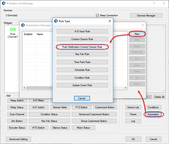 N-Button - Automation - Push Notification Rule