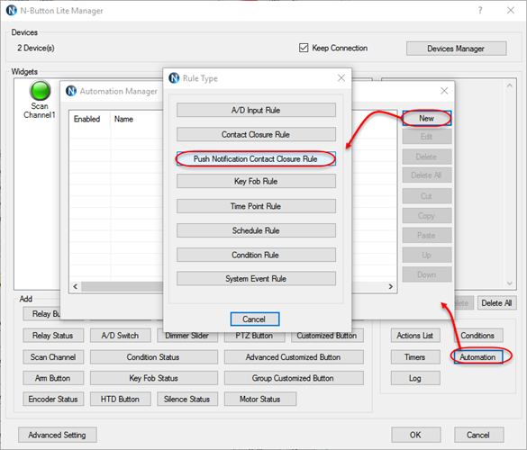 N-Button Automation Rule