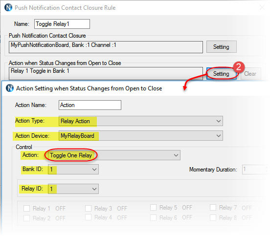 N-Button Automation - Push Notification Rule Setting 2