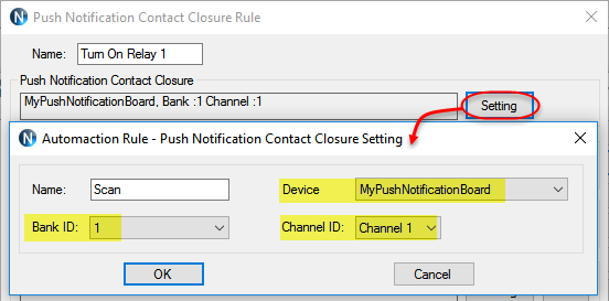 N-Button - Automation - Push Notification Rule Setting1