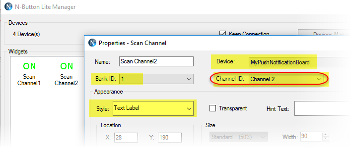 N-Button - Add Scan Channel Widget 2