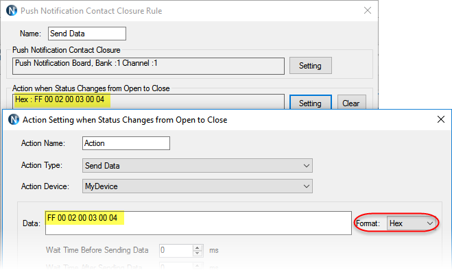 N-Button - Automation Rule - Push Notification - Send Data