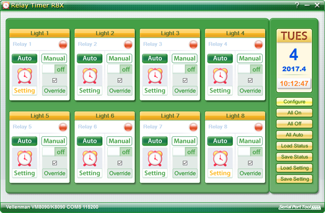 Relay Timer R8X software