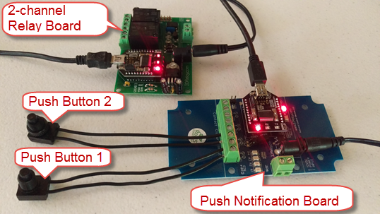 Relay Board and Push Notification Board