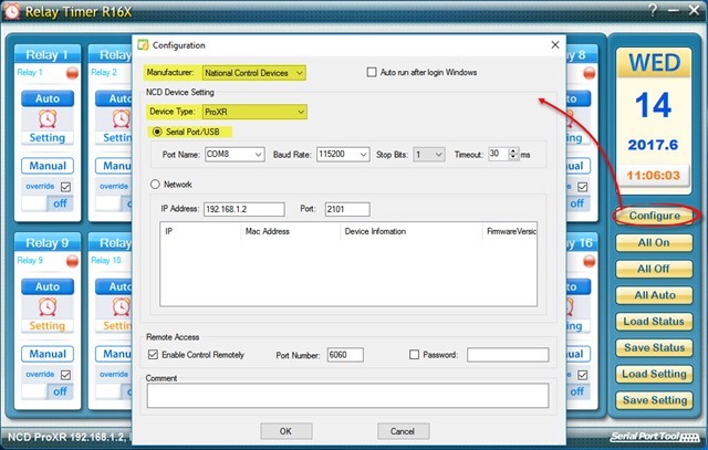 Relay Timer R16X - Configuration