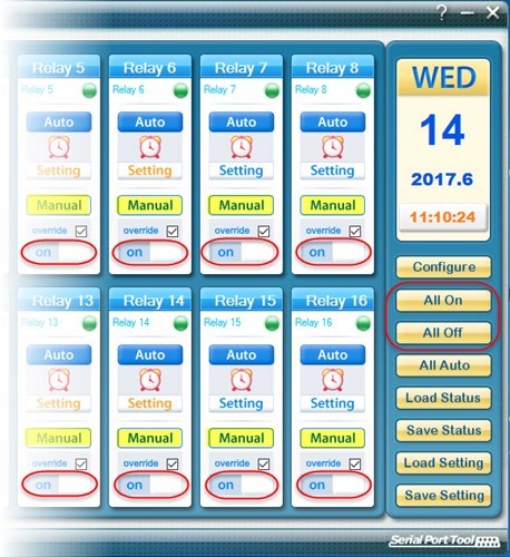 Relay Timer R16X - Control Manually