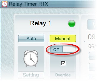 Relay Timer R1X - Control Relay Manually