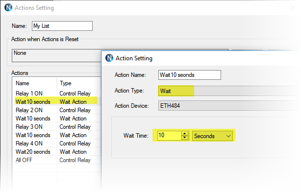 N-Button Pro - Actions List - Wait Action