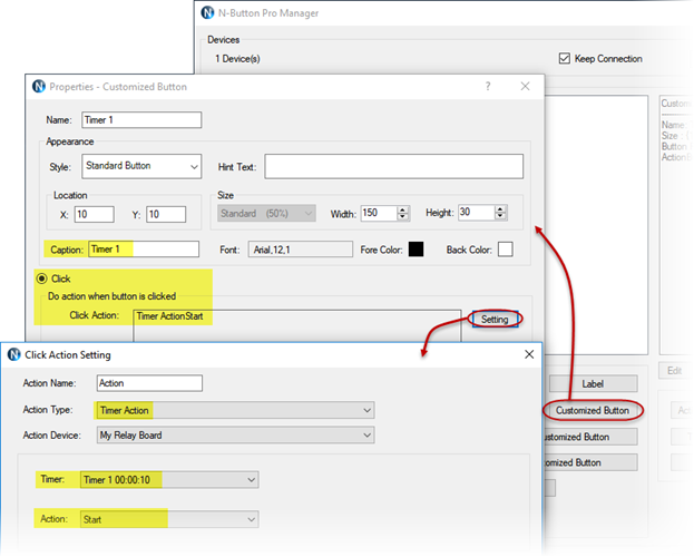 N-Button - Add Customized Button for Timer 1