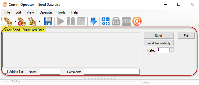 Comm Operator - Quick Send - Structured Data