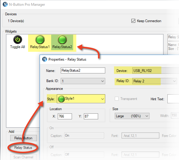 N-Button_Add Relay Status Widget